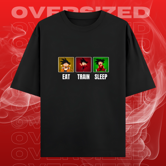 Eat • Train • Sleep – Goku Oversized Tee