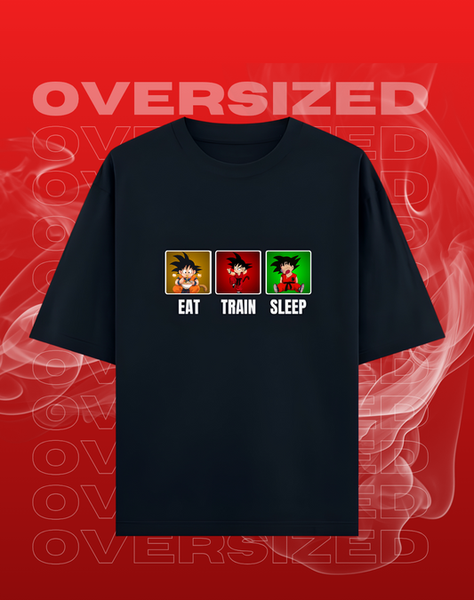 Eat • Train • Sleep – Goku Oversized Tee